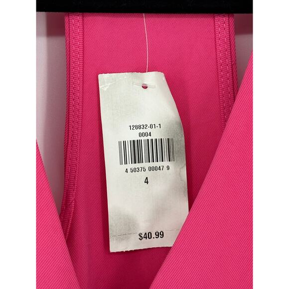 Banana Republic New! Pink Sleeveless V-Neck Knee Length Dress Vacay Summer 4 - Picture 4 of 9